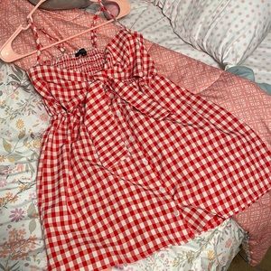 Red Gingham Dress | Size: S